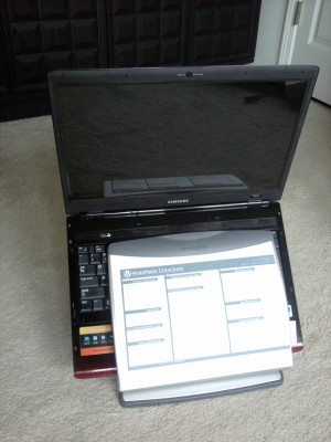 Kensington Laptop Stand in Use